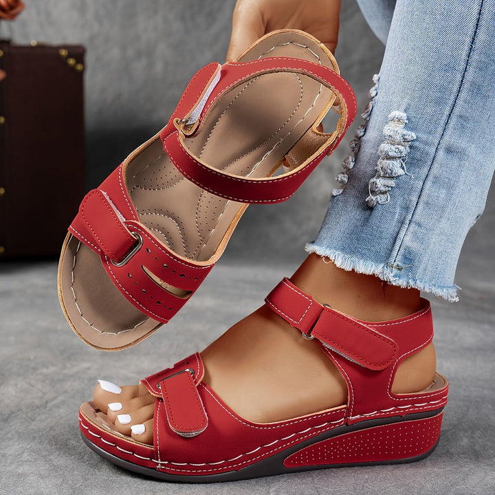 Cornelia | Dame Platform Wedge Sandal med Åben Tå