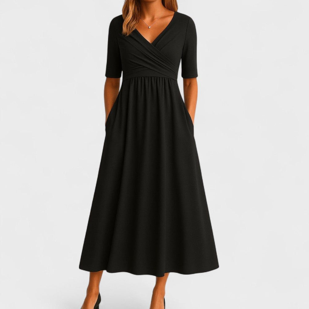 Frida | Dame Elegant Wrap Midi Kjole