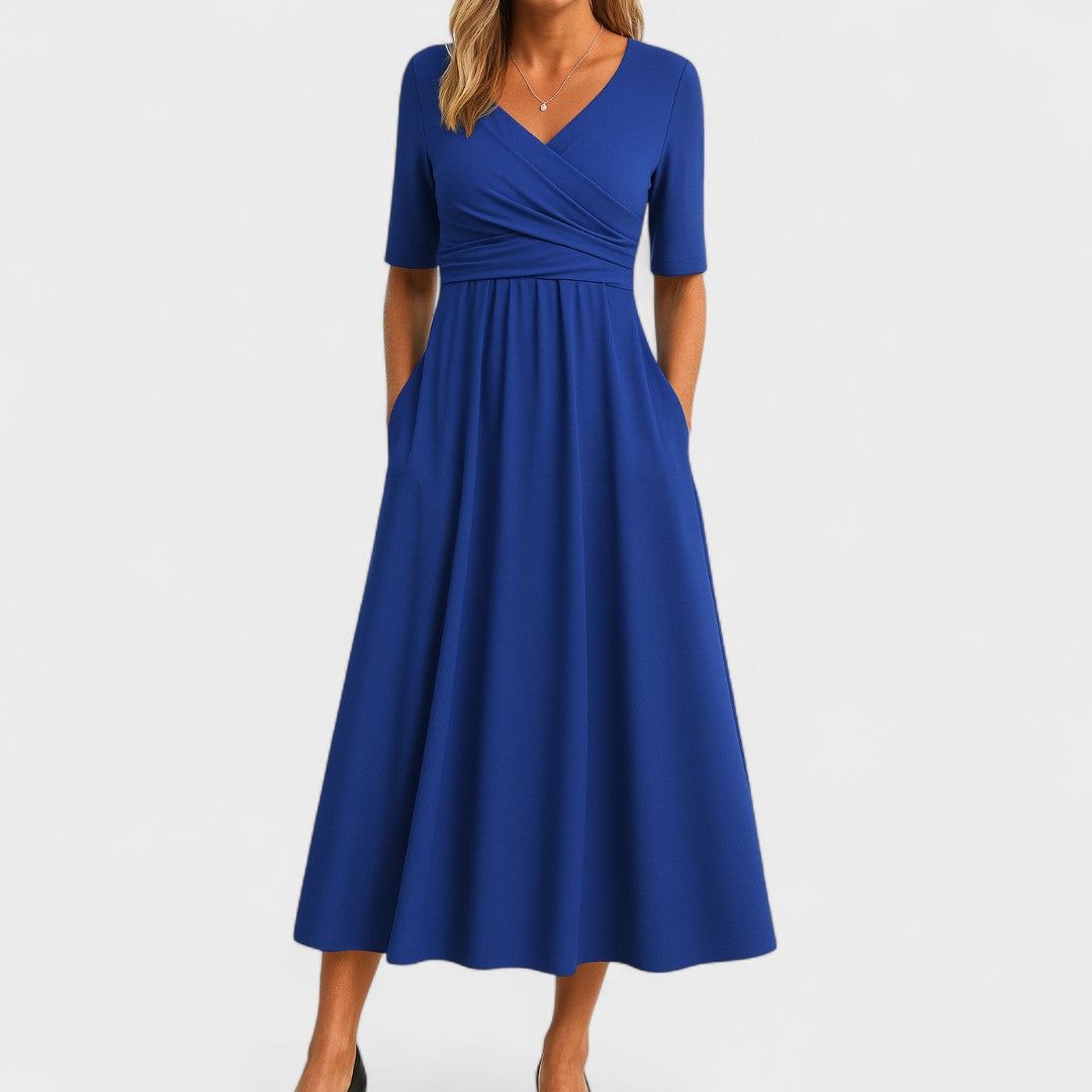 Frida | Dame Elegant Wrap Midi Kjole