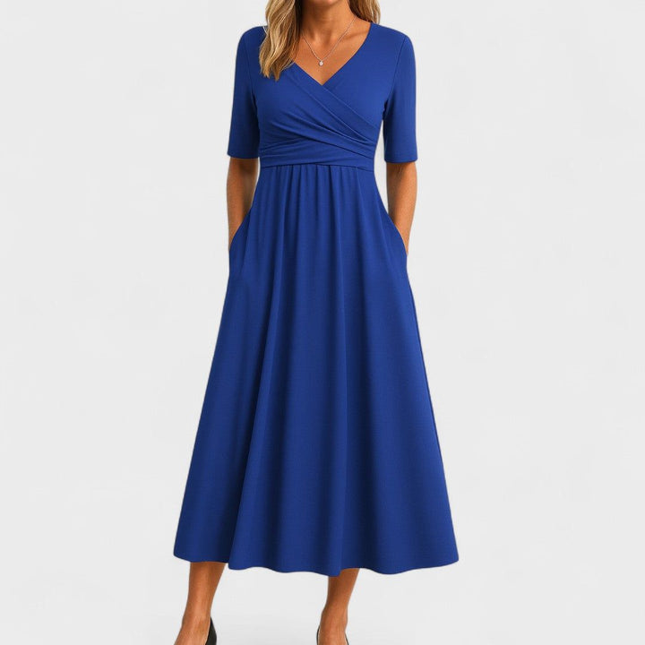 Frida | Dame Elegant Wrap Midi Kjole