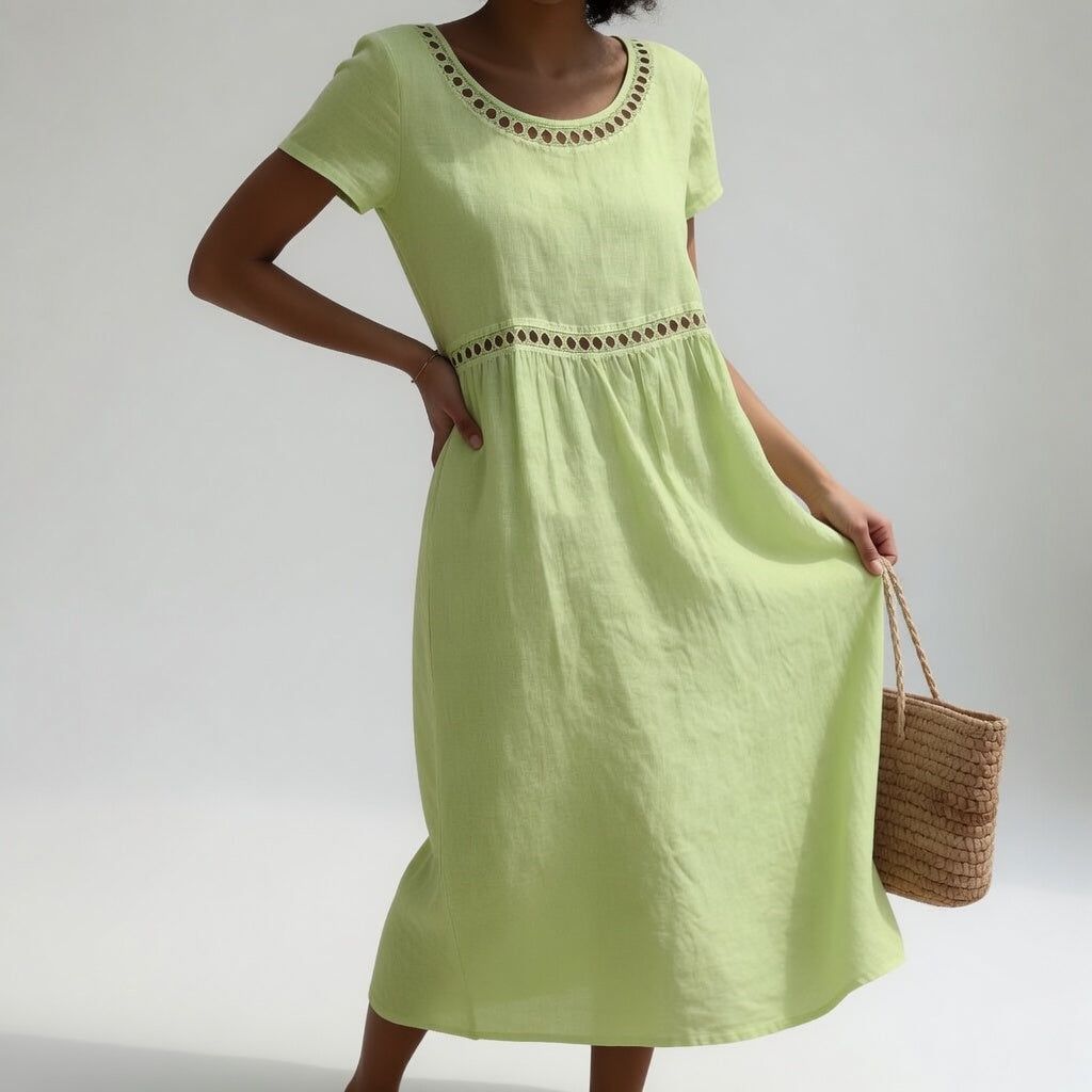 Sofie | Dame Empire Kjole med Broderi